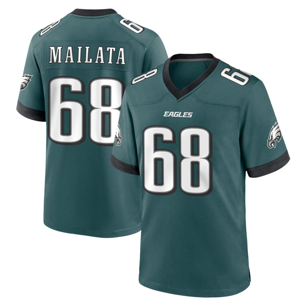 Friene P.Eagles #68 Jordan Mailata Player Green Home Game Stitched Jerseys