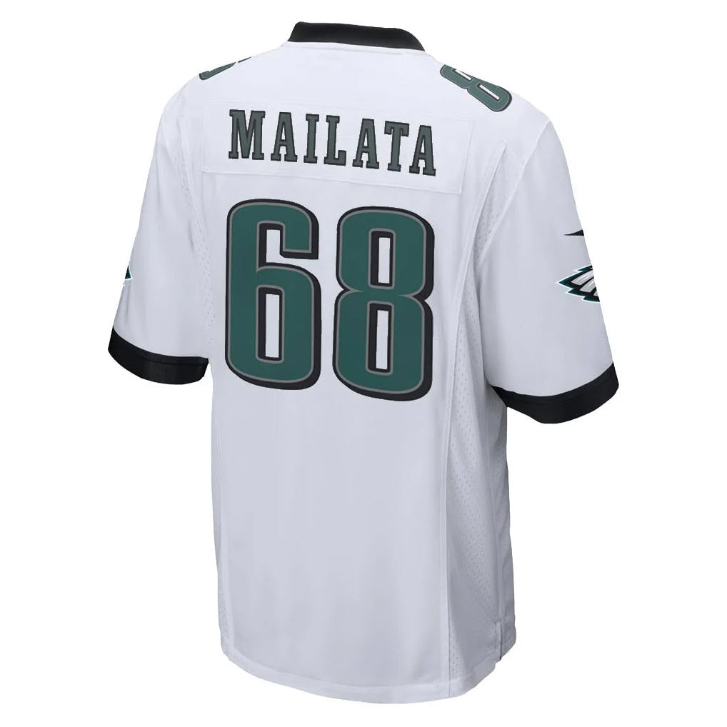 Friene P.Eagles #68 Jordan Mailata Player White Home Game Stitched Jerseys
