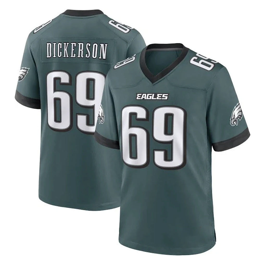 Friene P.Eagles #69 Landon Dickerson Player Green Home Game Stitched Jerseys