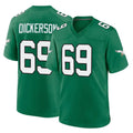 Friene P.Eagles #69 Landon Dickerson Player Green Kelly Alternate Home Game Stitched Jerseys