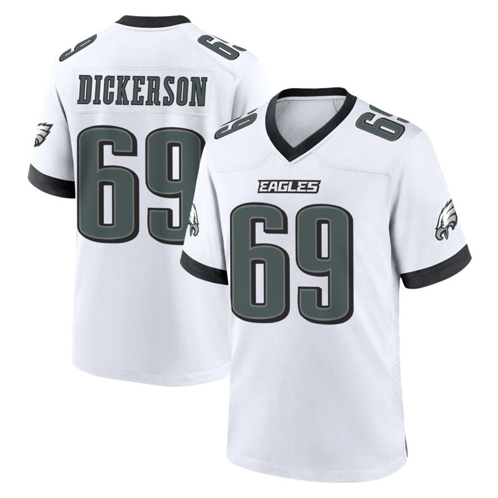 Friene P.Eagles #69 Landon Dickerson Player White Game Home Stitched Jerseys