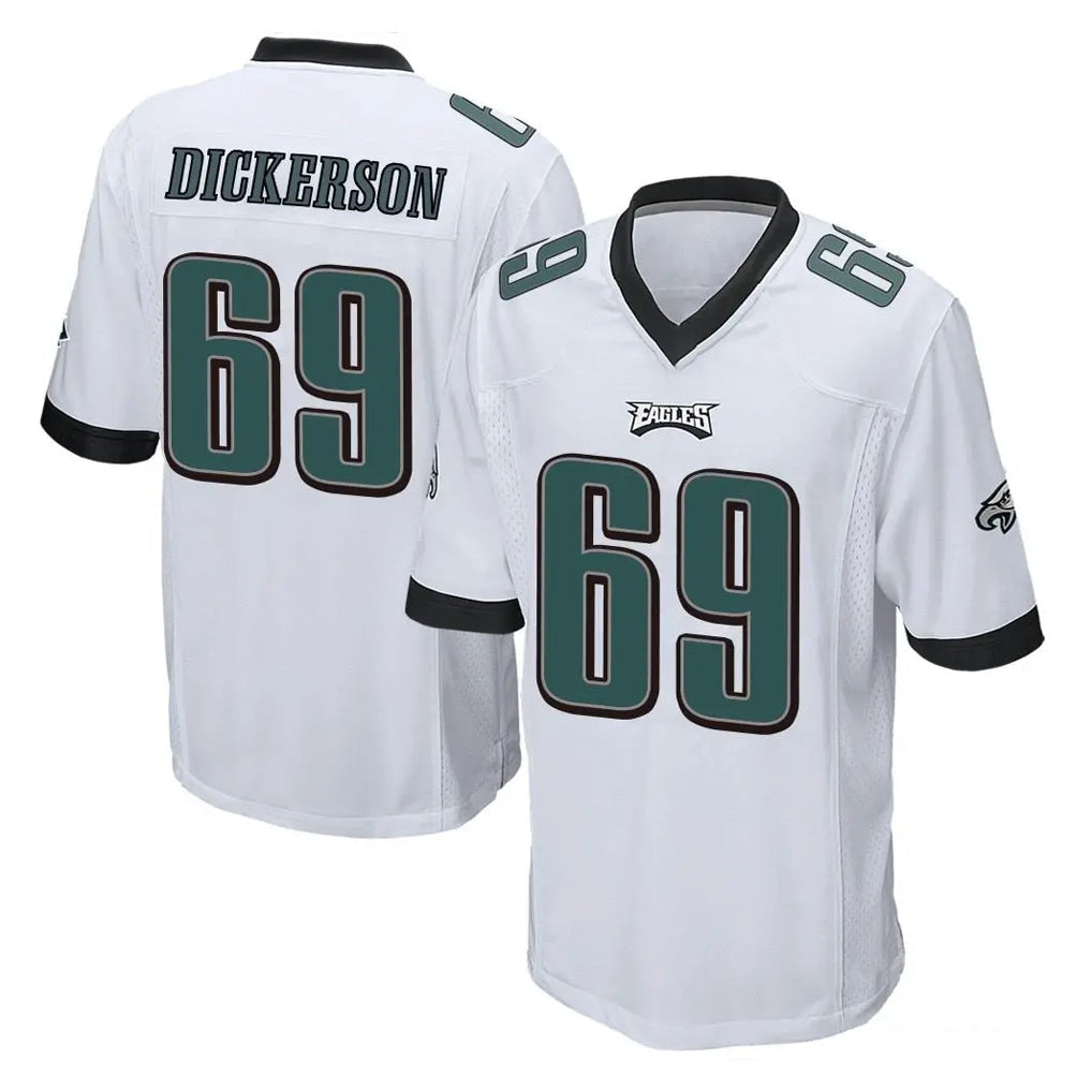 Friene P.Eagles #69 Landon Dickerson Player White Home Game Stitched Jerseys