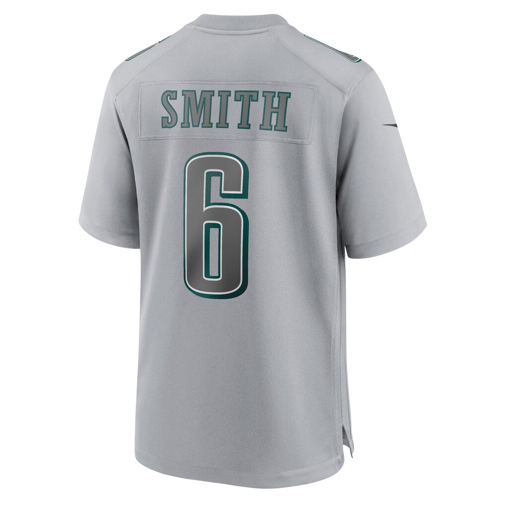 Friene P.Eagles #6 DeVonta Smith Gray Atmosphere Fashion Game Stitched Jerseys