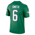 Friene P.Eagles #6 DeVonta Smith Kelly Green Legend Player Performance Top Stitched Jerseys