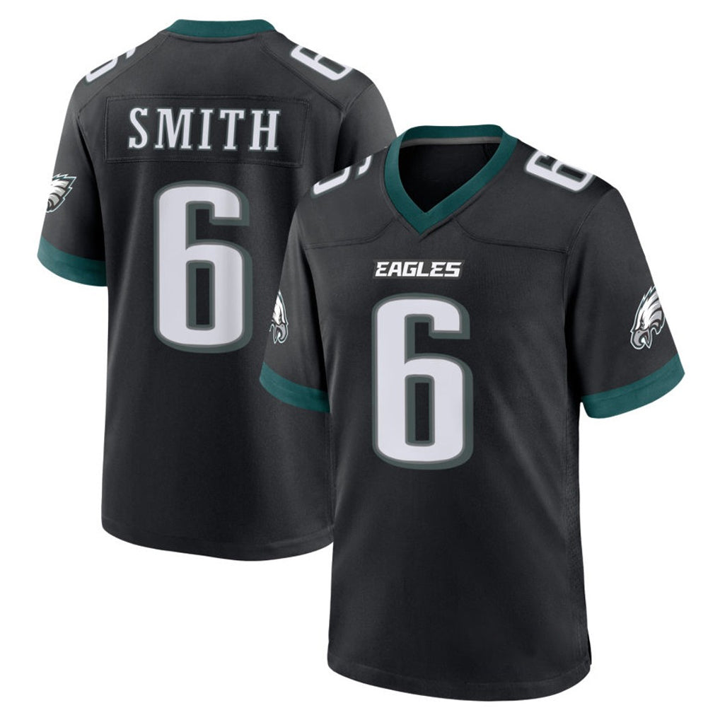 Friene P.Eagles #6 DeVonta Smith Player Black Game Home Stitched Jerseys