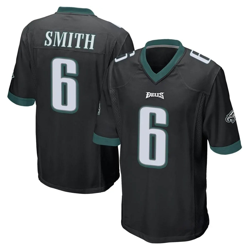 Friene P.Eagles #6 DeVonta Smith Player Black Home Game Stitched Jerseys