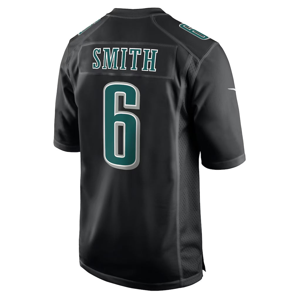 Friene P.Eagles #6 DeVonta Smith Player Carbon Black Fashion Game Stitched Jerseys