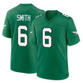 Friene P.Eagles #6 DeVonta Smith Player Green Kelly Alternate Home Game Stitched Jerseys