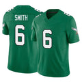 Friene P.Eagles #6 DeVonta Smith Player Green Kelly Alternate Vapor F.U.S.E. Home Game Stitched Jerseys