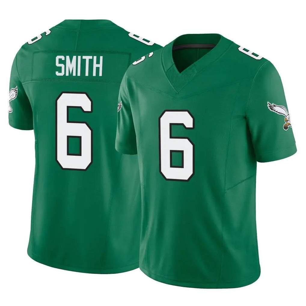 Friene P.Eagles #6 DeVonta Smith Player Green Kelly Alternate Vapor F.U.S.E. Home Game Stitched Jerseys