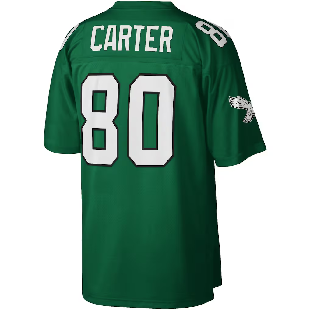 Friene P.Eagles #80 Cris Carter Mitchell & Ness Kelly Green Legacy Replica Stitched Jerseys