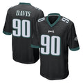 Friene P.Eagles #90 Jordan Davis Player Black Home Game Stitched Jerseys