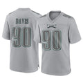 Friene P.Eagles #90 Jordan Davis Player Gray Atmosphere Fashion Home Game Stitched Jerseys