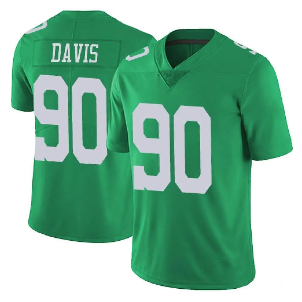 Friene P.Eagles #90 Jordan Davis Player Green Limited Vapor Untouchable Home Game Stitched Jerseys