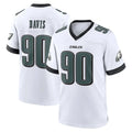 Friene P.Eagles #90 Jordan Davis Player White Game Home Stitched Jerseys