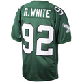 Friene P.Eagles #92 Reggie White Mitchell & Ness Green Authentic Throwback Retired Player Puhic Stitched Jerseys