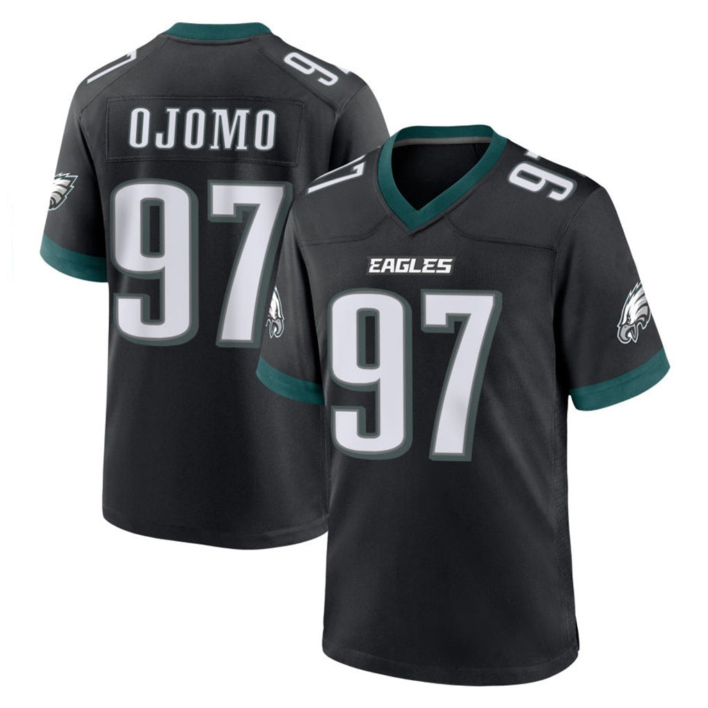 Friene P.Eagles #97 Moro Ojomo Player Black Game Home Stitched Jerseys