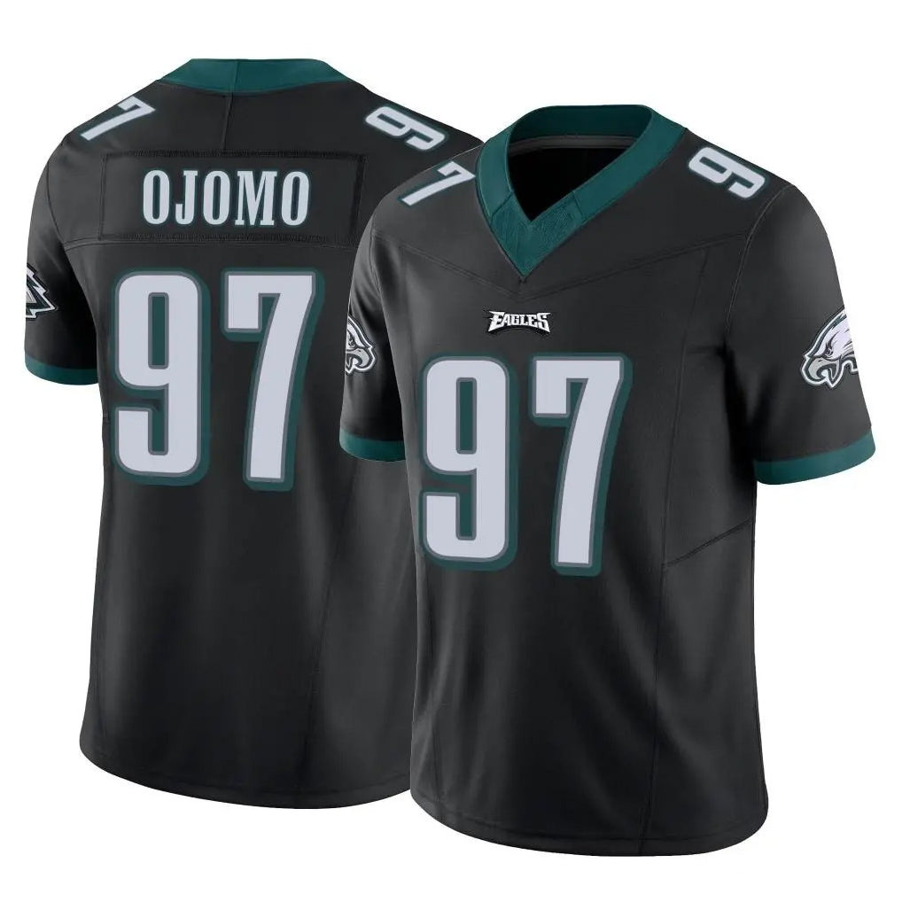 FrieneP.Eagles #97 Moro Ojomo Player Black Limited Vapor F.U.S.E. Home Game Stitched Jerseys