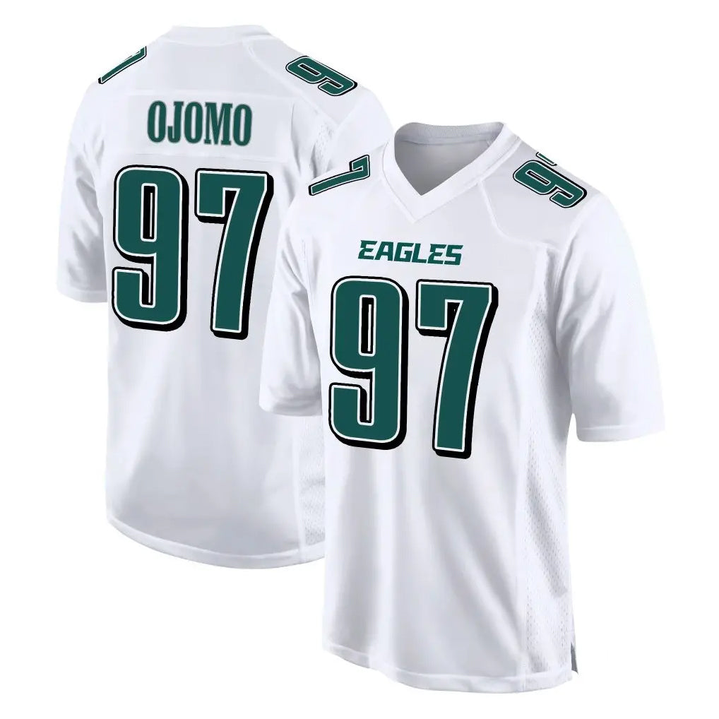 Friene P.Eagles #97 Moro Ojomo Player White Tundra Fashion Home Game Stitched Jerseys