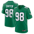 Friene P.Eagles #98 Jalen Carter Green Alternate Game Jersey Stitched American Stitched Jerseys