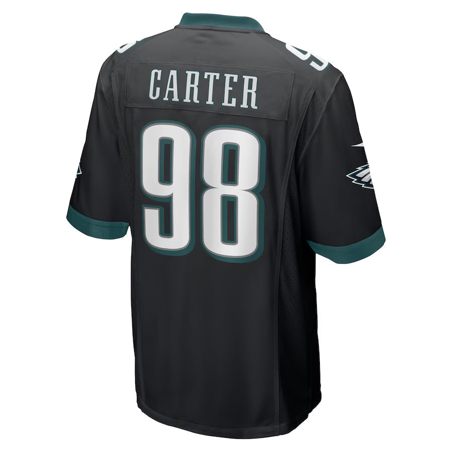 Friene P.Eagles #98 Jalen Carter Player Black Alternate Game Stitched Jerseys