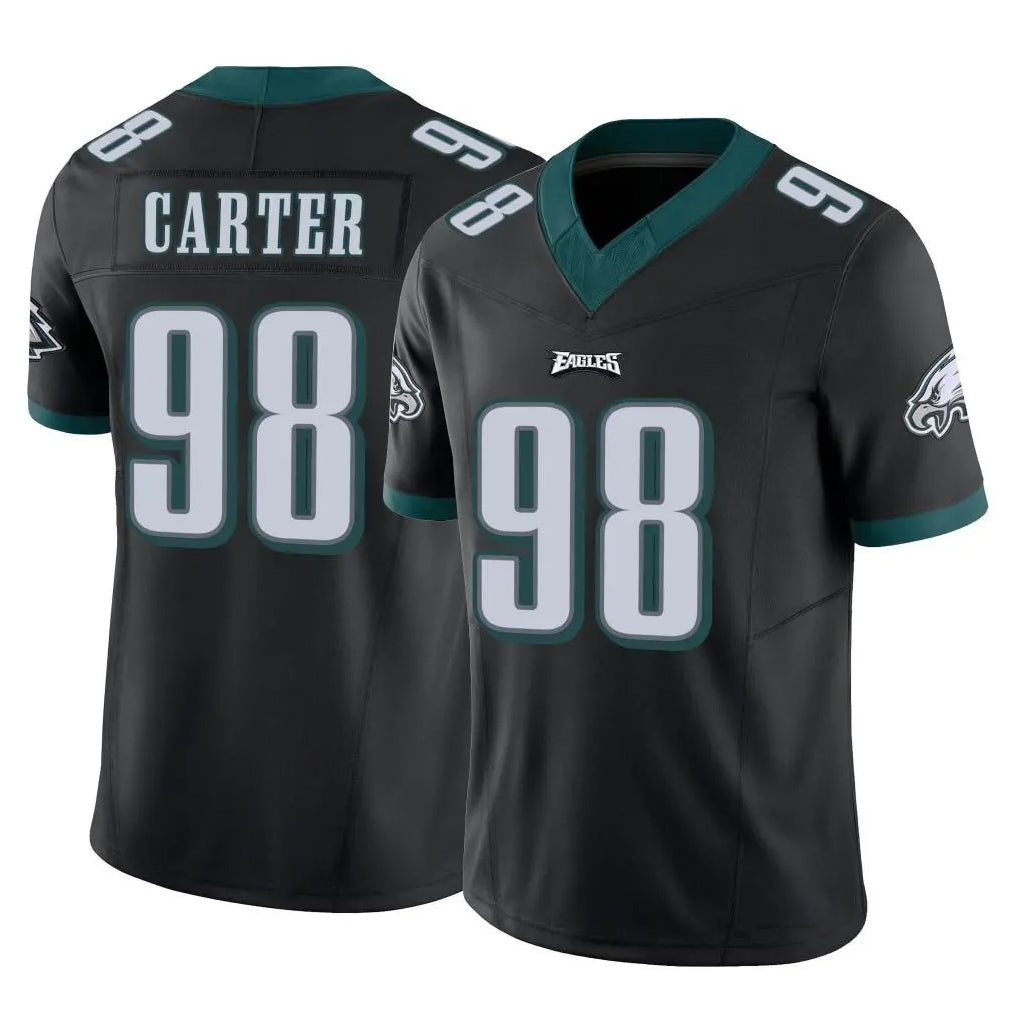 Friene P.Eagles #98 Jalen Carter Player Black Limited Vapor F.U.S.E. Home Game Stitched Jerseys