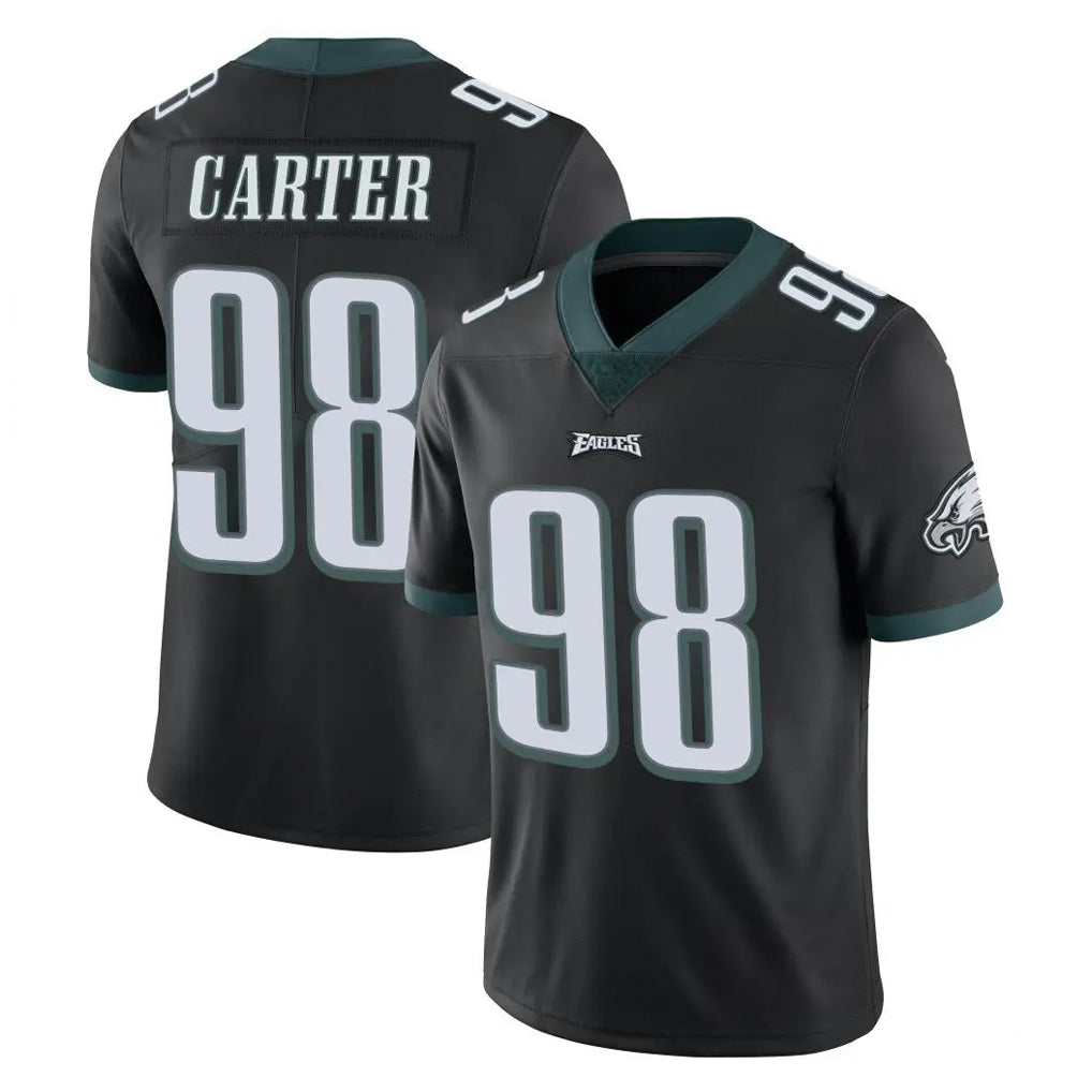Friene P.Eagles #98 Jalen Carter Player Black Limited Vapor Untouchable Home Game Stitched Jerseys