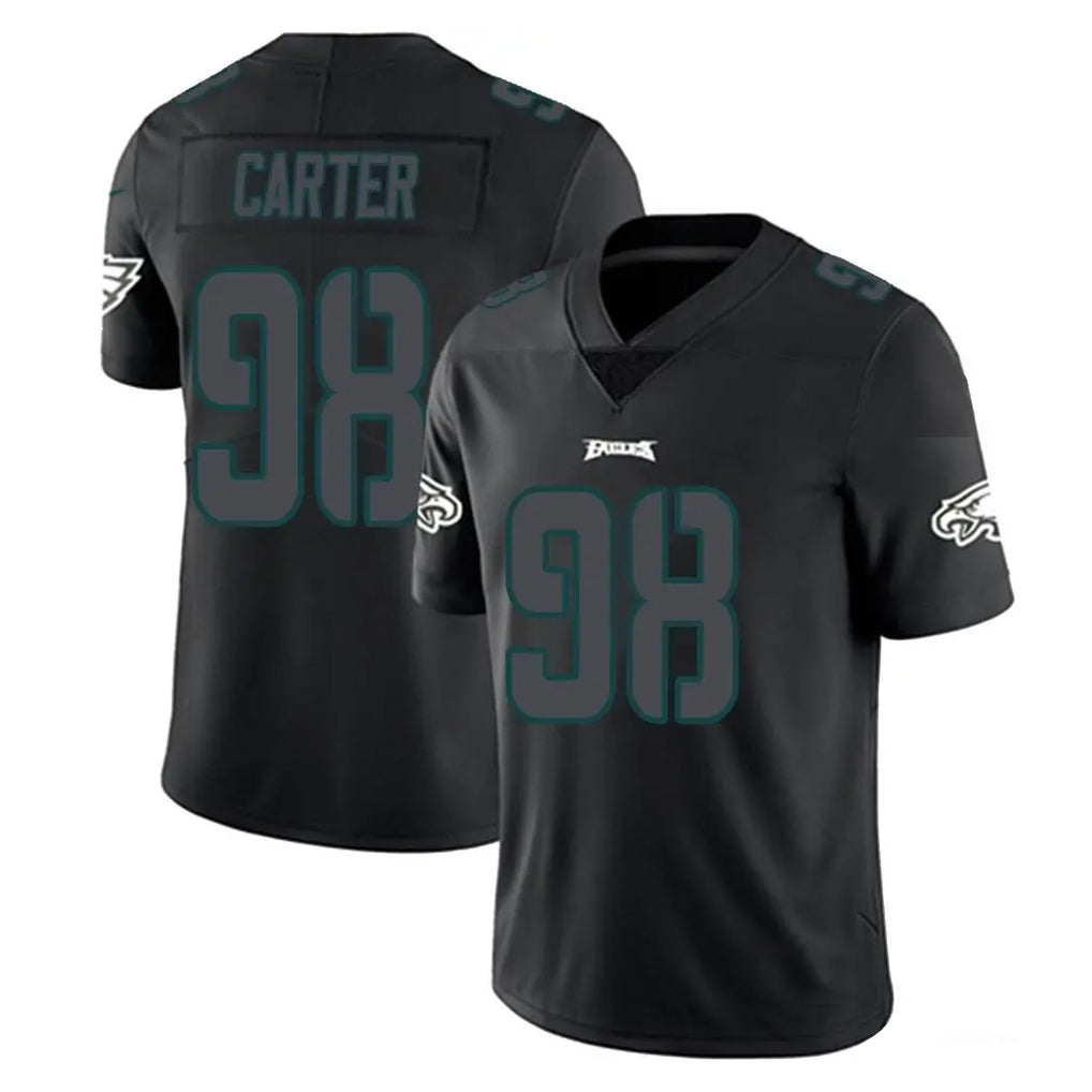 Friene P.Eagles #98 Jalen Carter Player Limited Black Impact Home Game Stitched Jerseys