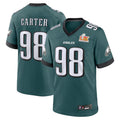 Friene P.Eagles #98 Jalen Carter Player Midnight Green Super Bowl LIX Game Stitched Jerseys