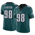 Friene P.Eagles #98 Jalen Carter Player Team Color Green Limited Vapor F.U.S.E. Home Game Stitched Jerseys