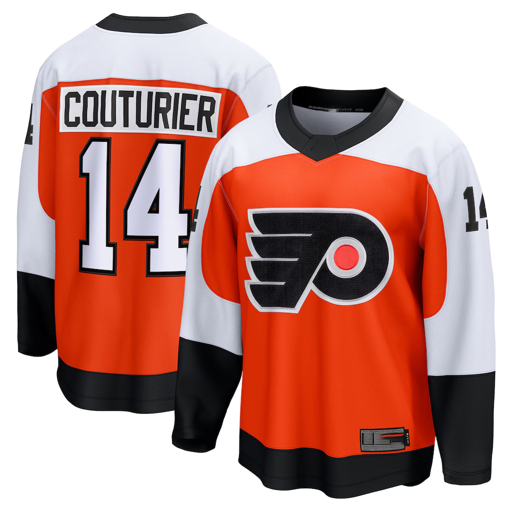 Friene P.Flyers #14 Sean Couturier Orange Home Breakaway Jerseys