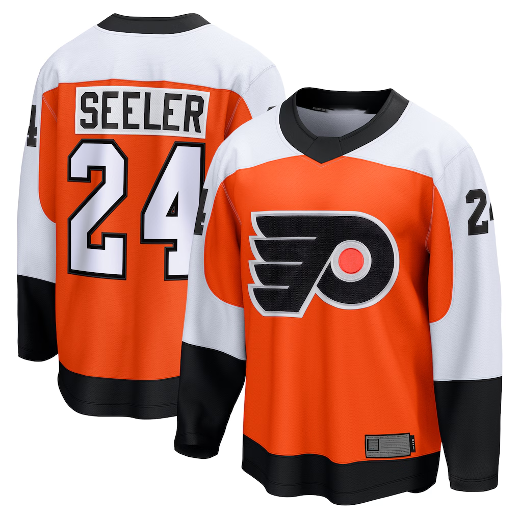 Friene P.Flyers #24 Nick Seeler Orange Home Practice Jerseys