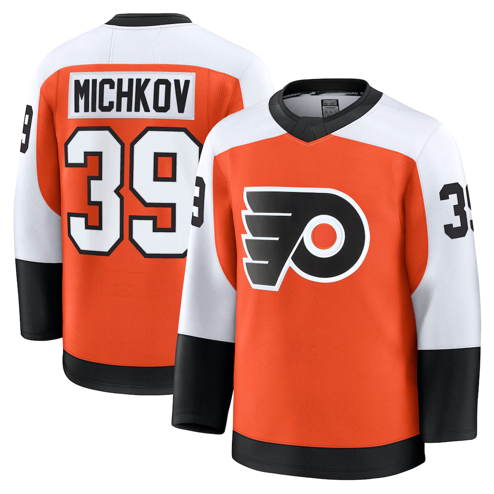 Friene P.Flyers #39 Matvei Michkov Orange Home Premium Jerseys