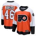 Friene P.Flyers #46 Trevor Zegras Orange Home Premium Jerseys