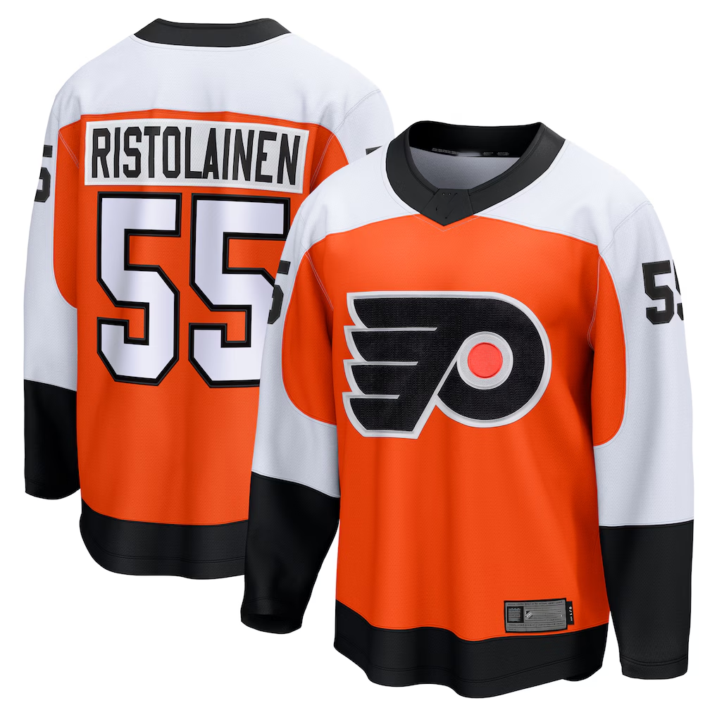 Friene P.Flyers #55 Rasmus Ristolainen Orange Home Breakaway Jerseys