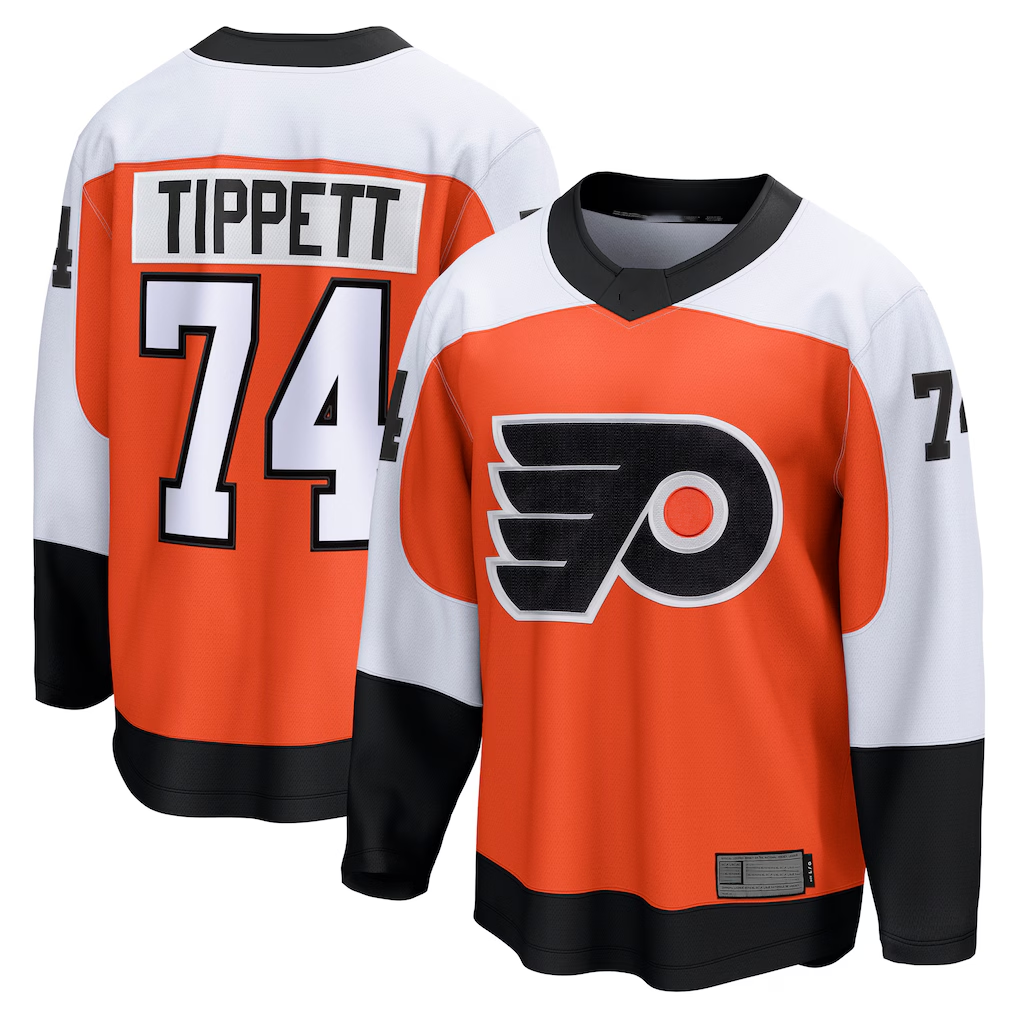 Friene P.Flyers #74 Owen Tippett Orange Home Breakaway Jerseys