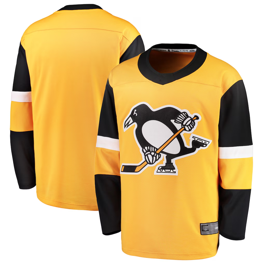 Friene P.Penguins Gold Alternate Breakaway Jerseys