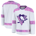 Friene P.Penguins White 2024 Hockey Fights Cancer Practice Jerseys