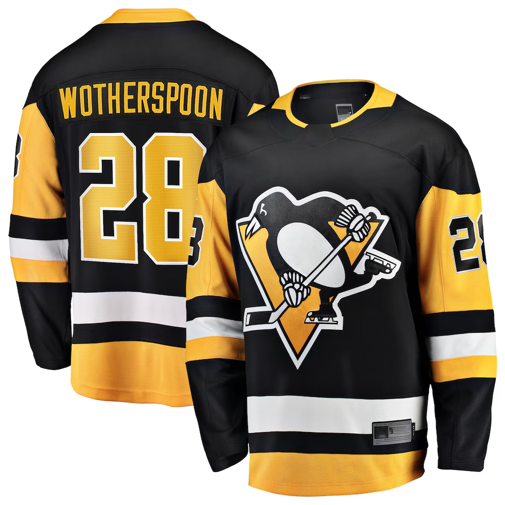 Friene P.Penguins #28 Parker Wotherspoon Black Home Breakaway Jerseys