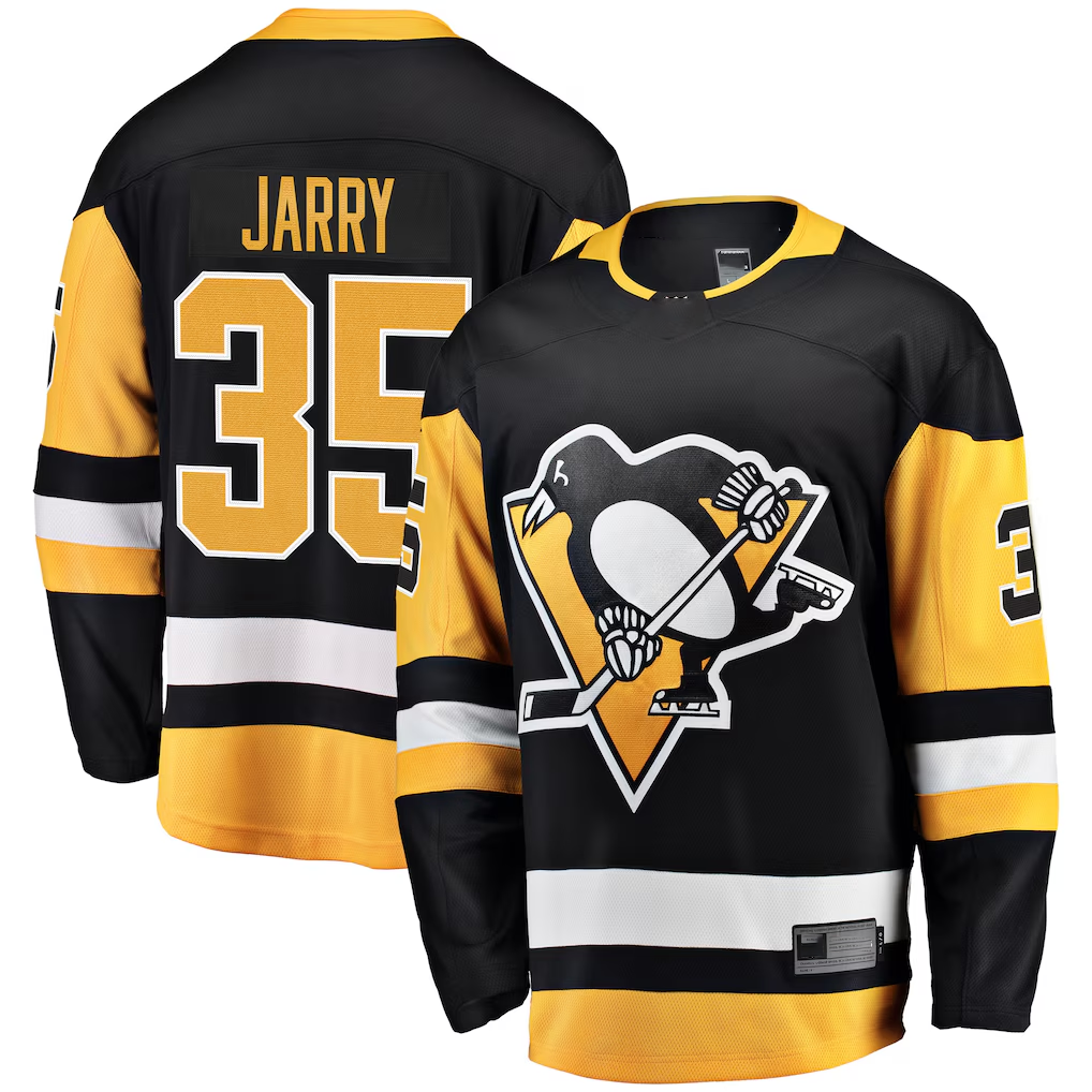 Friene P.Penguins #35 Tristan Jarry Black Home Breakaway Player Jerseys