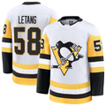 Friene P.Penguins #58 Kris Letang White Premium Jerseys