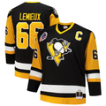Friene P.Penguins #66 Mario Lemieux Mitchell & Ness Black Big & Tall 1991-92 Blue Line 2.0 Jerseys