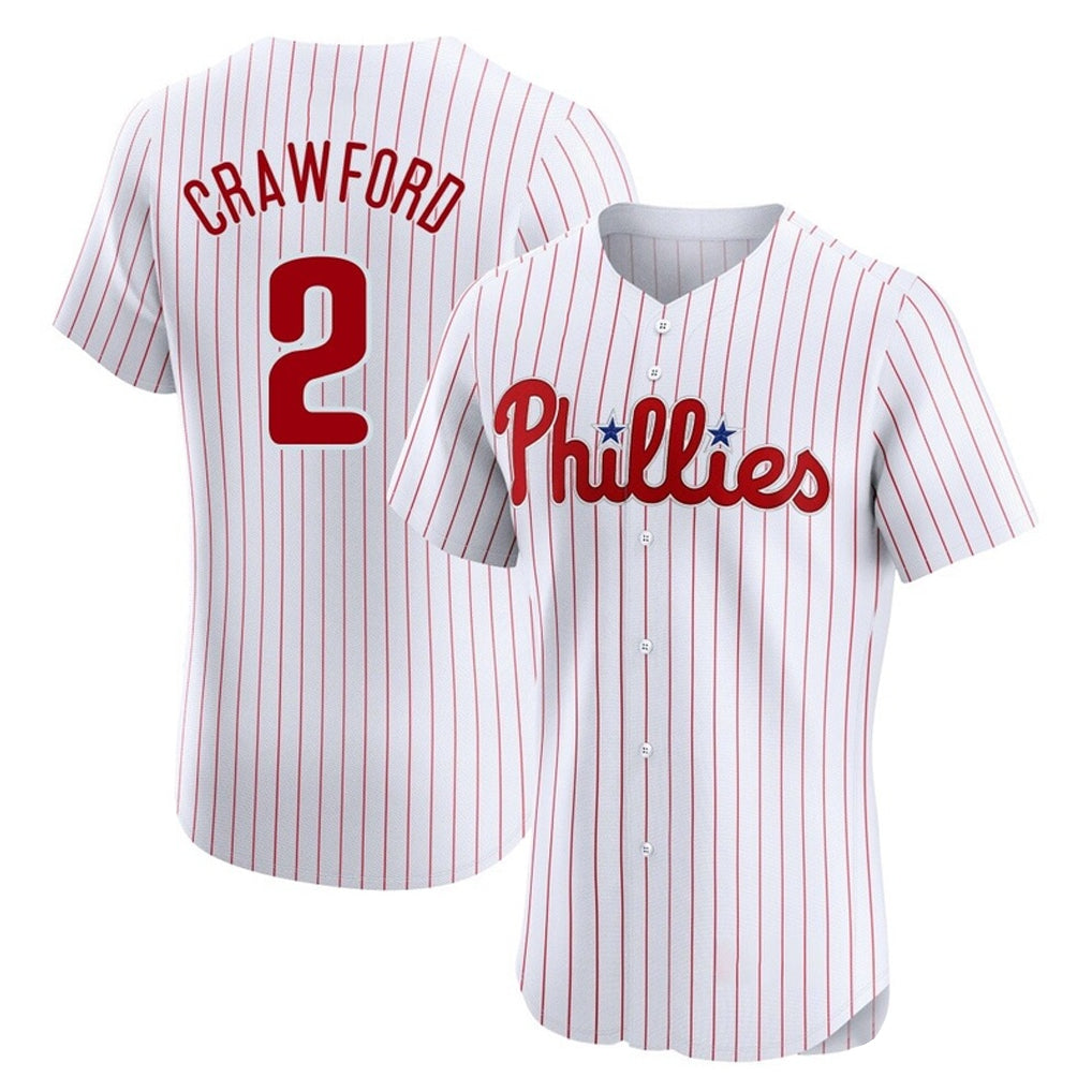 Friene P.Phillies #2 Justin Crawford Player White Home Limited Elite Stitched Jerseys