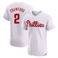 Friene P.Phillies #2 Justin Crawford Player White Home Limited Elite Stitched Jerseys