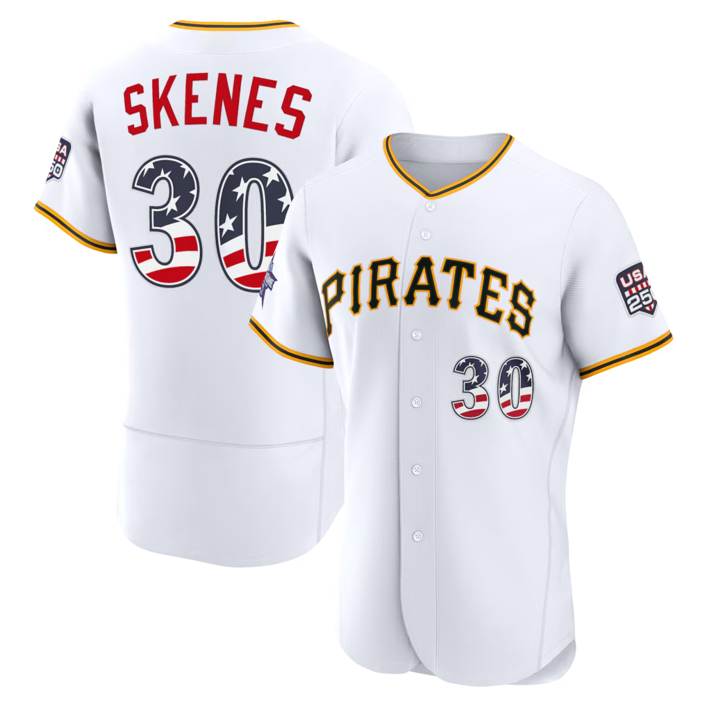 Friene P.Phillies #30 Paul Skenes White 2026 All-Star Edition Stars & Stripes Stadium Jerseys-1