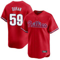 Friene P.Phillies #59 Jhoan Duran Player Red Home Limited Stitched Jerseys