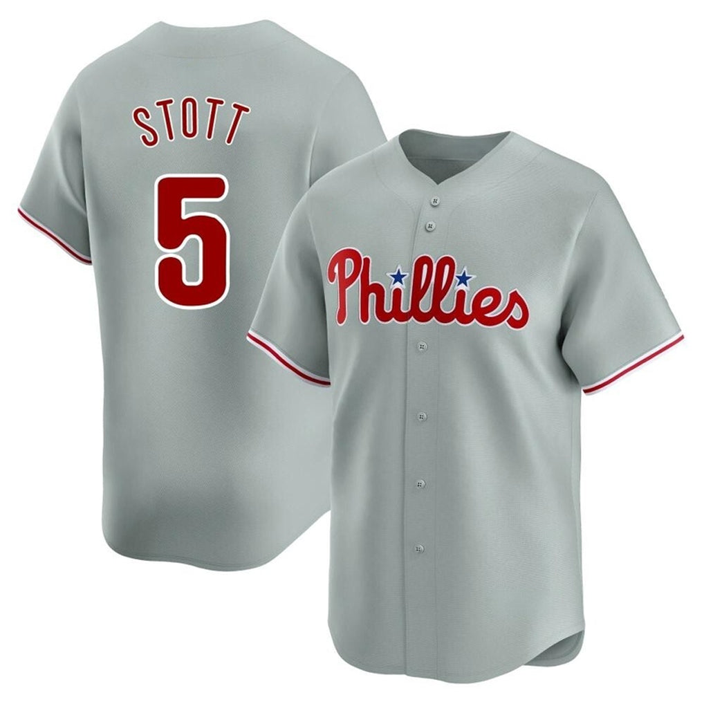 Friene P.Phillies #5 Bryson Stott Player Gray Home Limited Stitched Jerseys