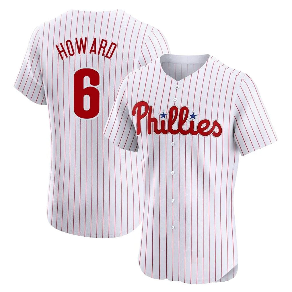 Friene P.Phillies #6 Ryan Howard Player White Home Limited Elite Stitched Jerseys