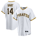 Friene P.Pirates #14 Joey Bart Player White Home Game Stitched Jerseys