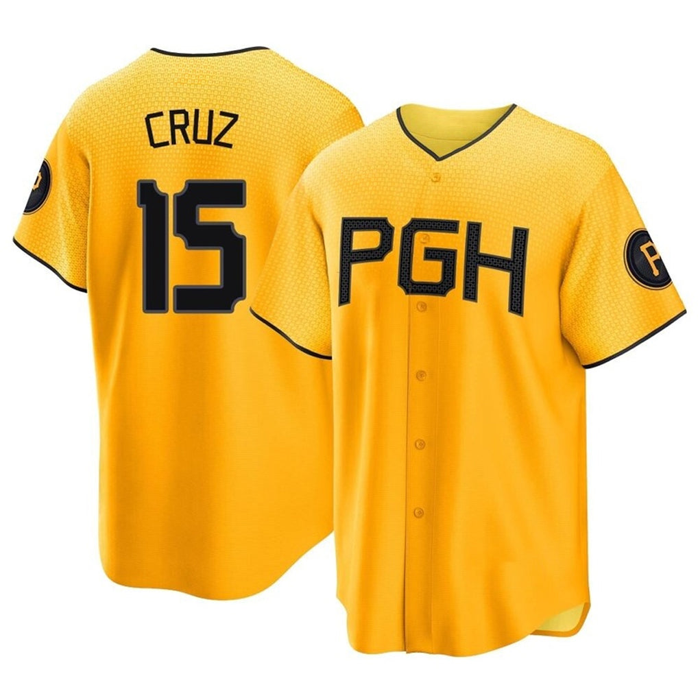 Friene P.Pirates #15 Oneil Cruz Player Gold City Connect Home Game Stitched Jerseys